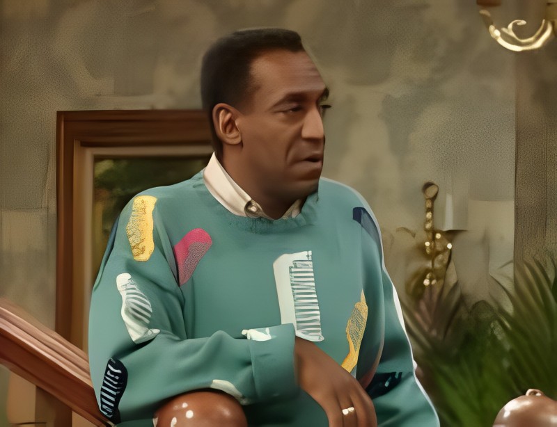 Bill Cosby coming downstairs in an ugly sweater.